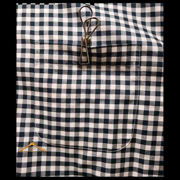 Brooks Brothers Dress Shirt - XL, Green & White Gingham, Button Down Collar - Picture 6 of 8